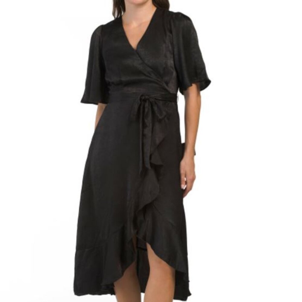 Lulu's Black Midi Dress